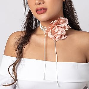 Amazon.com: YANCHUN Flower Necklace Big Flower Choker